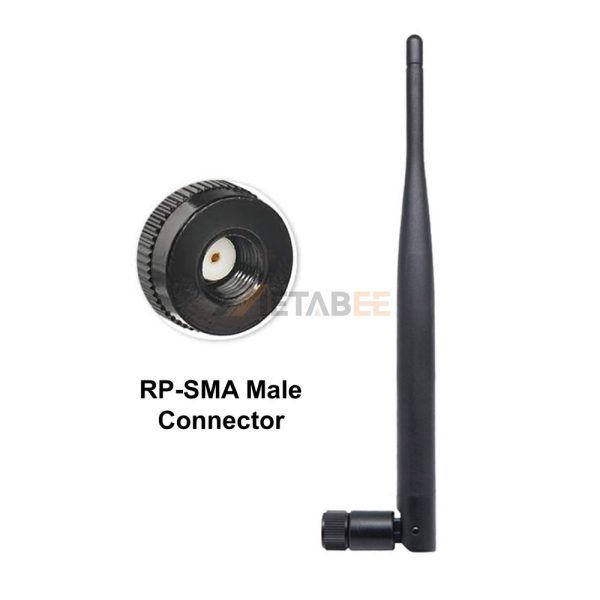 2.4 GHz 6dBi Omni RP-SMA RP-SMA Male WiFi Antenna with a RP-SMA Male Connector