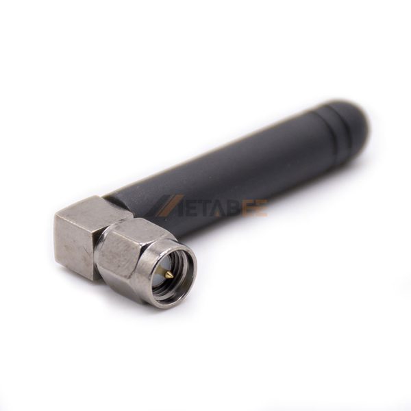 2.4 GHz Rod Rubber Duck WiFi Antenna with SMA Male Connector - Right Angle