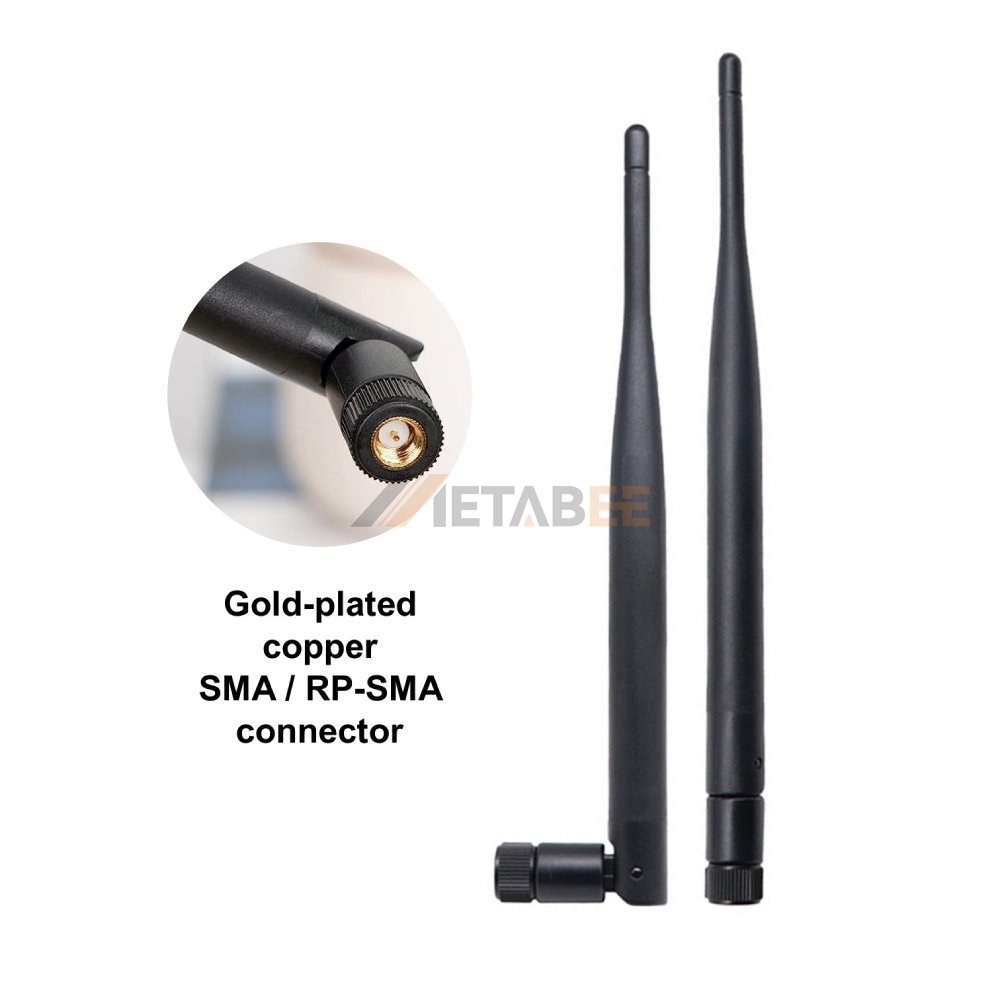 Lot De 2 Antennes SMA RP-SMA 3 M 868/915 MHz 5,8-7 DBi - Antennes Omnidirectionnelles Avec Base Magnétique Pour LoRa, Helium