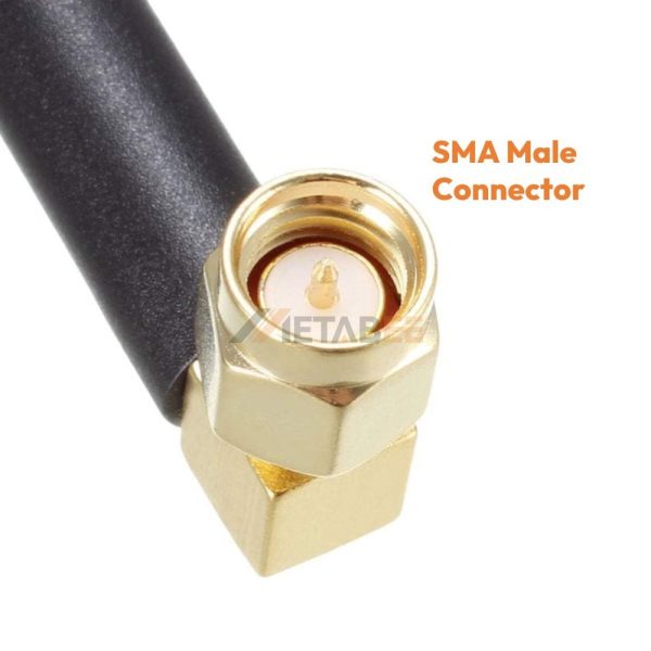 433MHz 3dBi Small SMA Rubber Duck Antenna 06 - SMA Male Connector