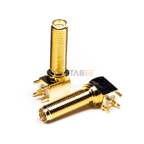 Right Angle PCB Through Hole Mount SMA Female Connector 01