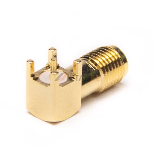 Right Angle SMA Female Connector PCB Through Hole Mount 01