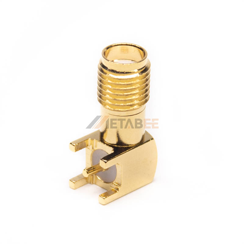 10x SMA Female Jack Right Angle Thru Hole PCB Mount RF Connectors – Medium Version