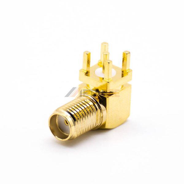 Right Angle SMA Female Connector for PCB Through Hole 01
