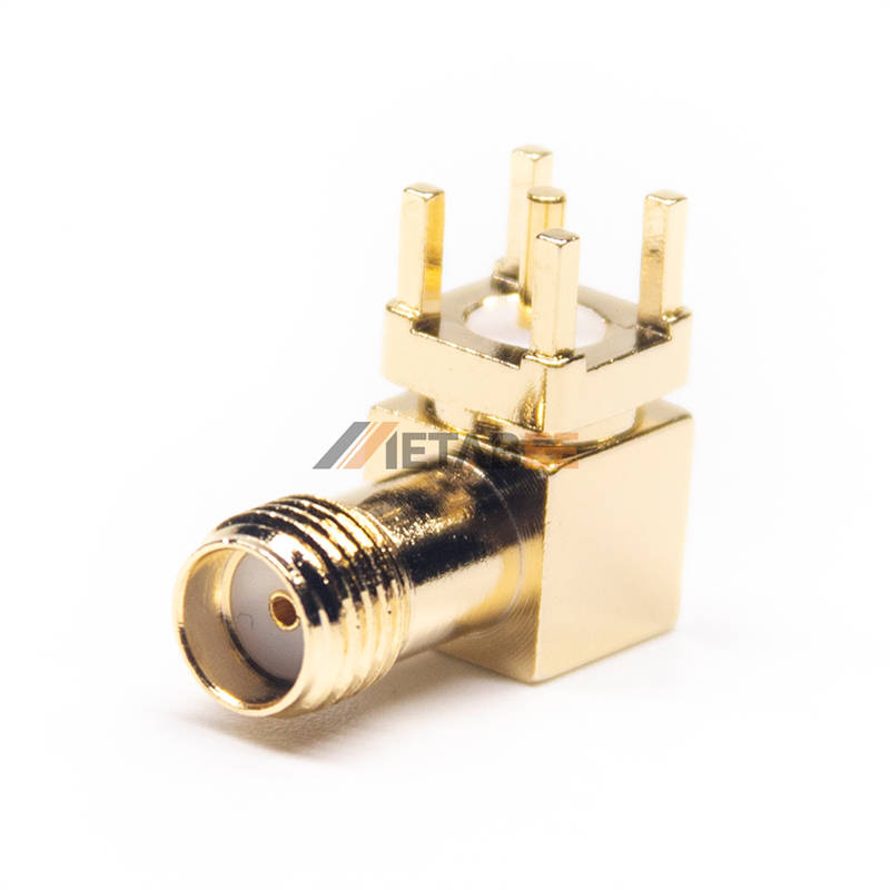 10-Pack Gold Plated SMA Male To SMA Male 90 Degree Right Angle Adapters - LINCHO