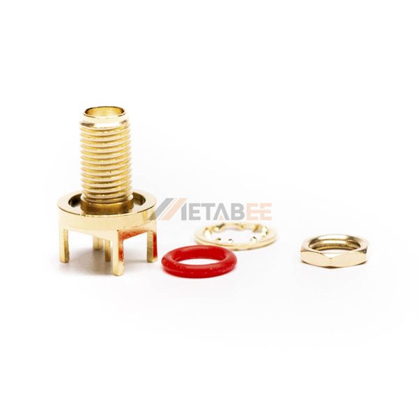 Waterproof SMA Female PCB Through Hole Connector 03