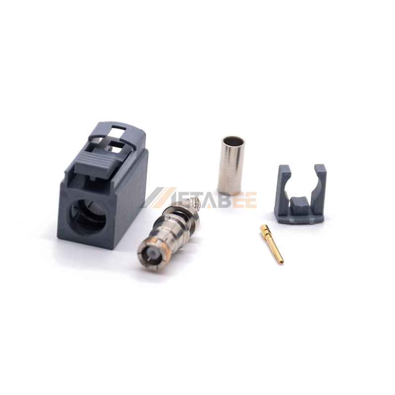 thumbnail image 2 of 10 Pcs Auto Fakra Connectors – Straight Jack Crimp For RG58, Key Code A, Black 2 of 2