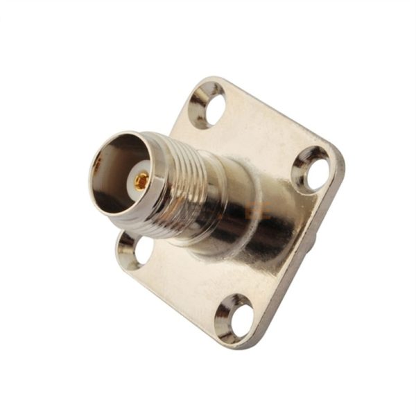 RF Coaxial Adapter SMA Female to TNC Female with 4-Hole Flange Panel Mount