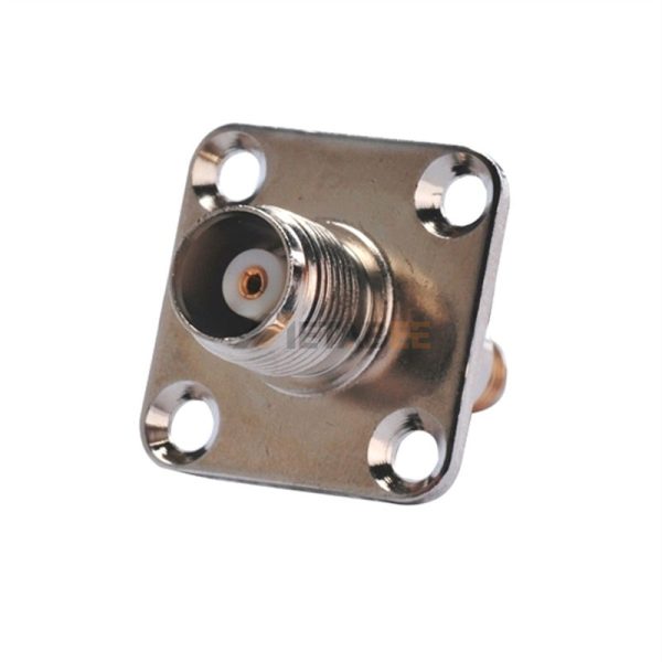 RF Coaxial Adapter TNC Female to SMA Female Connector with 4 Hole Flange