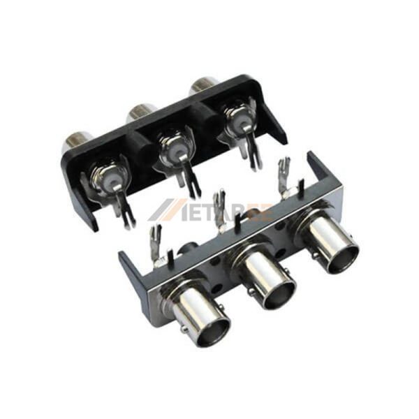 Right Angle 3 in 1 Female BNC Connectors Through Hole Mount for PCB