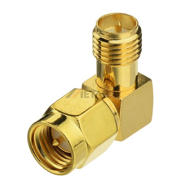 Right Angle RP SMA Female to SMA Male Adapter