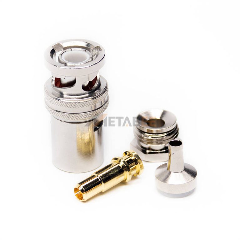 BNC Plug Connector Clamp Type Attachment for Cable 50 Ohm - MetabeeAI