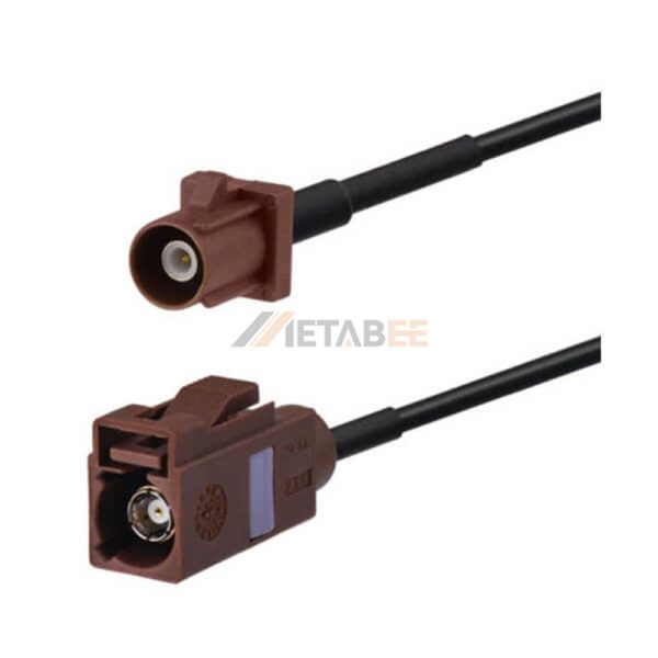 Customizable Fakra F Male to Fakra F Female Cable Assembly Using RG174 Coax