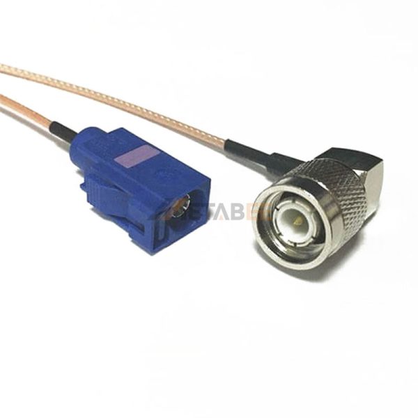 Fakra C Female to Right Angle TNC Male Cable Assembly Using RG178 Coax 01