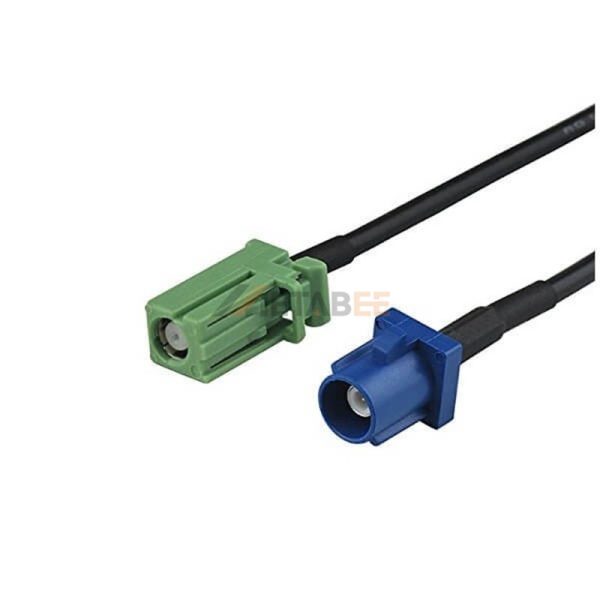 Fakra C Male to HRS Female Cable Assembly Using RG174 Coax
