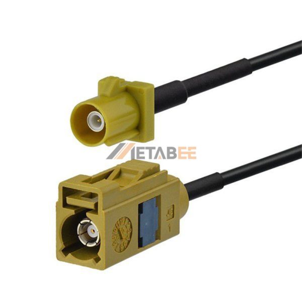 Fakra K Male to Female Cable Assembly Using RG174 Coax 01