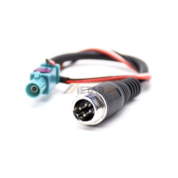 GX12 Male 4 Pin Aviation Connector to Fakra Z Male Cable Assembly 01