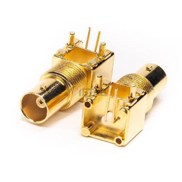 Gold Plated BNC Female Bulkhead Connector Through Hole Mount for PCB 01