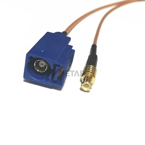 MCX Male to Fakra C Female Cable Assembly with 15cm RG178 Coax
