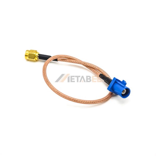 SMA Male to Blue Fakra C Male Cable Assembly Using RG316 Coax 01