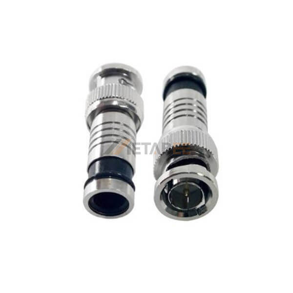 Straight BNC Male Compression Type Connector for Cable 75 Ohm