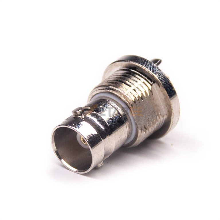 50 Ohm BNC Female Bulkhead Connector Solder Attachment - MetabeeAI
