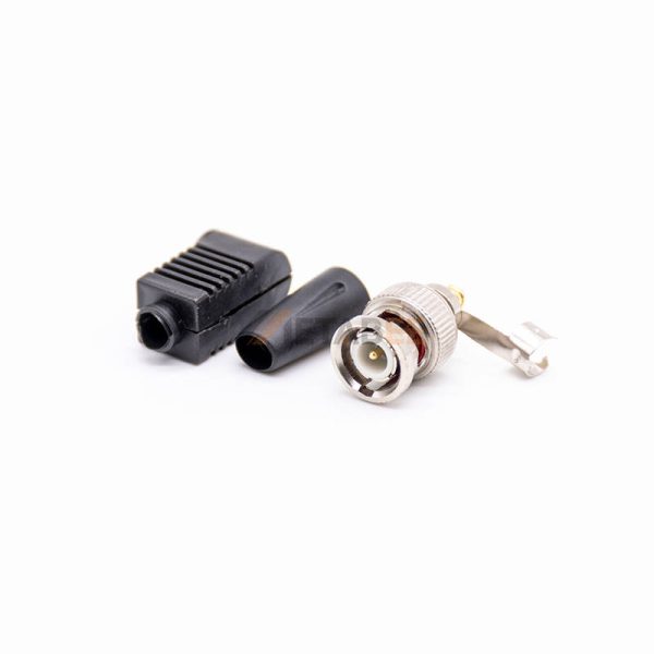 Right Angle BNC Male Connector with Strain Relief Boot for CCTV Camera 50 Ohm 01