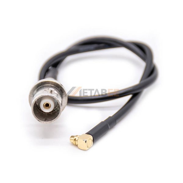 Right Angle MMCX Male to BNC Female Adapter Cable Using RG174 Coax 01
