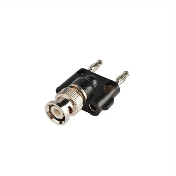 BNC Male to Dual Banana Plug Adapter RF Coaxial Splitter Connector