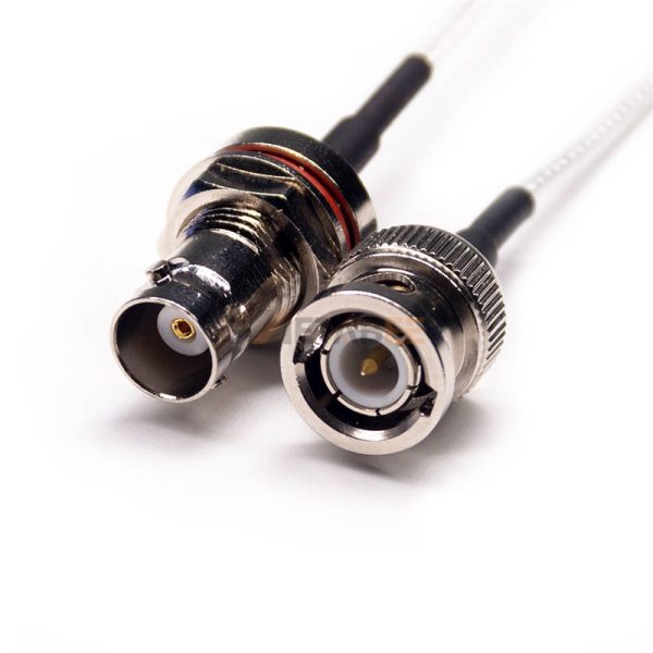 Male BNC to Female BNC Cable Using RG316 Coax, 10cm 01