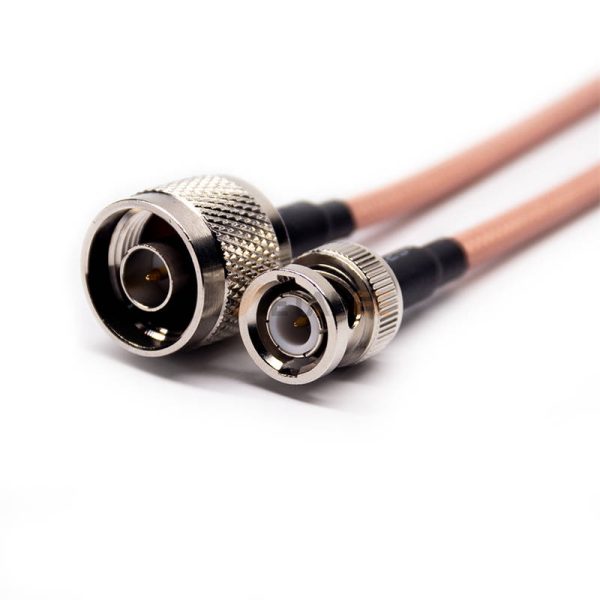 N-Type Male to BNC Male Cable Using RG142 Coax, 20cm 01