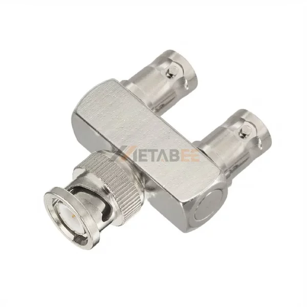 BNC Male to Dual BNC Female Splitter Y Type Connector