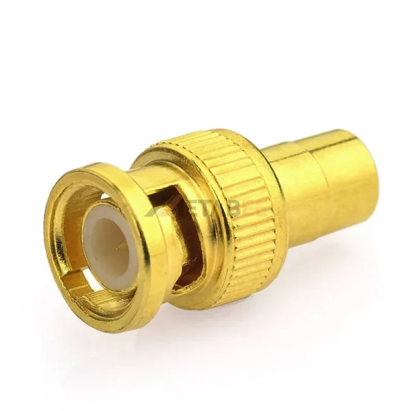 BNC Male to RCA Female Connector Gold Plated 50 Ohm