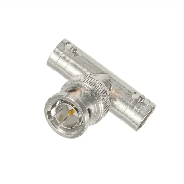 BNC Tee Adapter 1 Male to 2 Female T Shaped Connector 75 Ohm