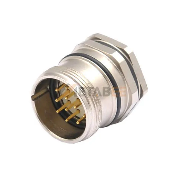 12 Pin M23 Male Solder Type Circular Connector with O-ring
