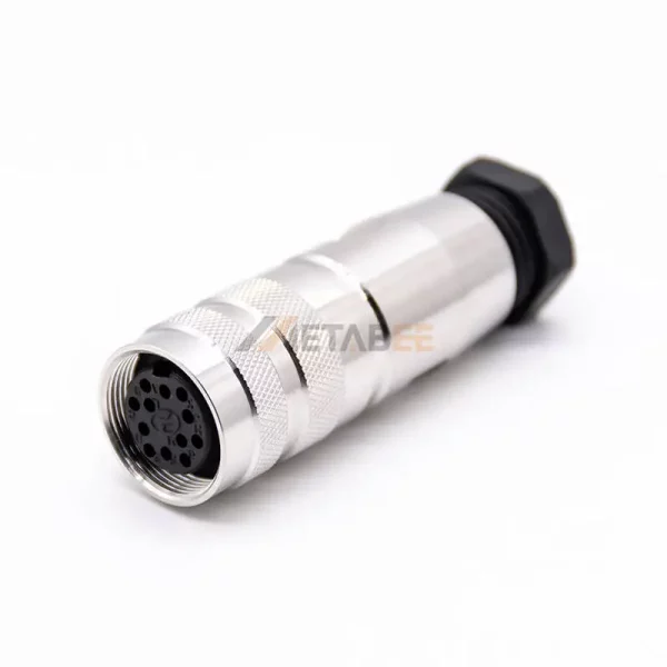 12 Pole M16 Female Field Wireable Cable Type Connector 01