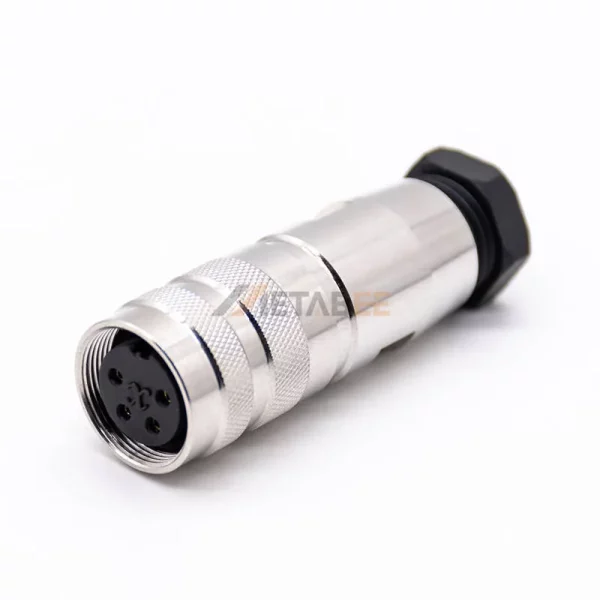 4 Pin M16 Female Field Wireable Circular Connector 01