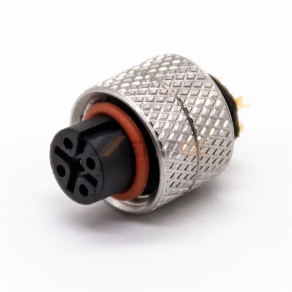 High Quality M12 5 Pin A Coded Female Molded Connector for Cable, Solder Type, Straight 01