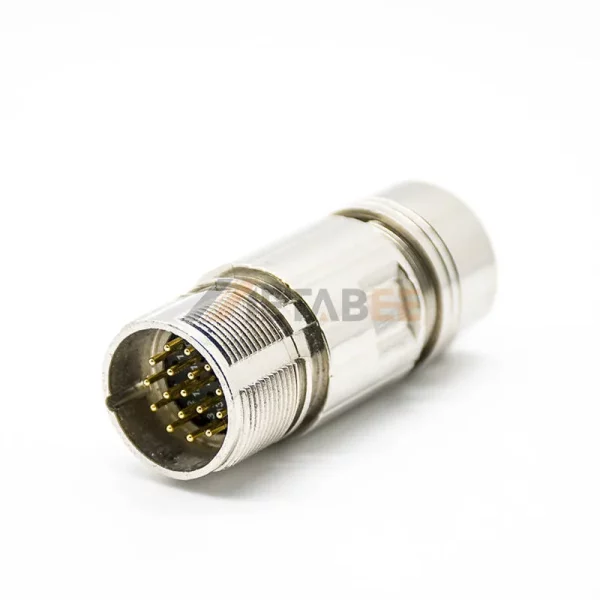 IP67 M23 17 Pin Male Straight Field Wireable Connector (1)