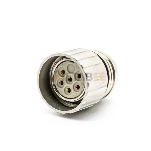 IP67 M23 6 Pin Female Field Wireable Connector for Power (1)