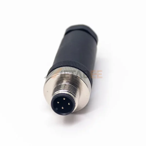 DRRI M12 4pin D-Code Male To RJ45 Waterproof Ethernet Shielded Cable For Industrial Ethernet Applications (1M