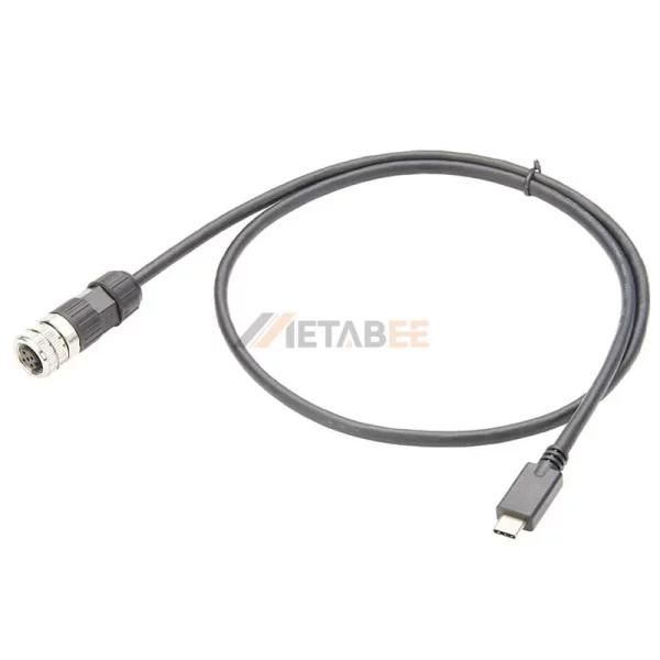 M12 A Coded 5 Pin Female to USB 3.1 Type C Male Cable Assembly 01