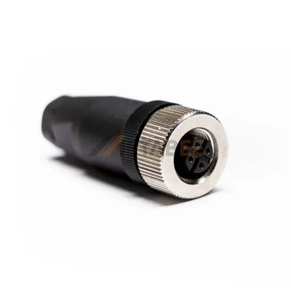 M12 Euro Field Wireable 4 Pin Connector - Woodhead 1200710039 / 8A4006-32, Turck Style, Pin Type