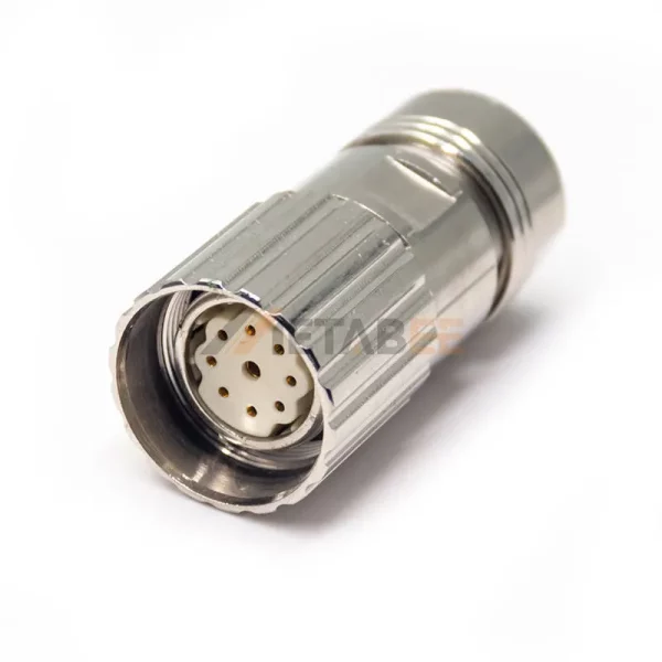China M23 9 Pin Female Field Wireable Connector, Straight
