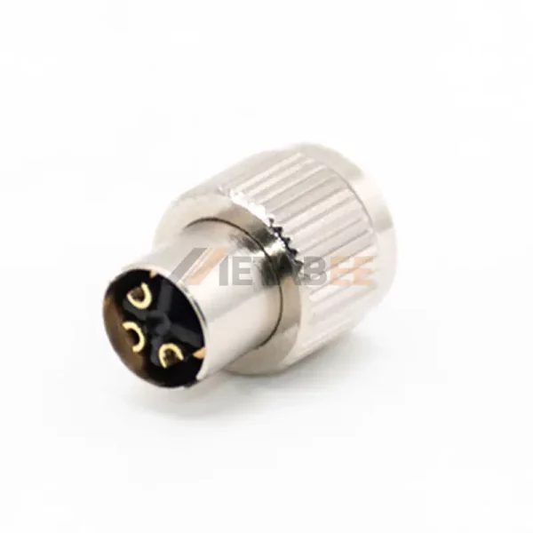 M8 3 Pin Female Field Wireable Shielded Connector, Solder Type, IP67 IP68 01