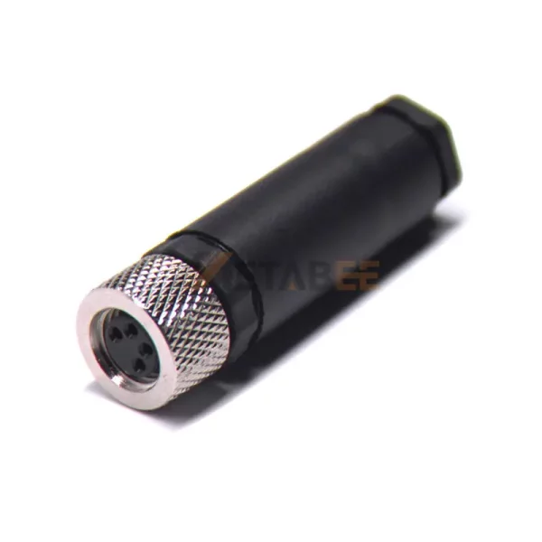 M8 4 Pole A Coded Female Field Wireable Connector, Straight, IP67 IP68 01