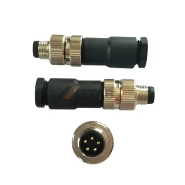 M8 5 Pin Male B Coded Field Wireable Connector, Straight, IP67 IP68 01