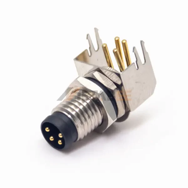 thumbnail image 2 of 4-Pin Male Panel Mount MIC Connector – Chassis Mount For Ham CB Radio – Copper Pins, Zinc Body 2 of 2