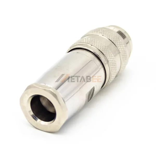 Straight M16 8 Pin Male Field Wireable Connector 01