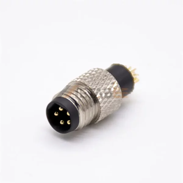Straight M8 5 Pin B Coded Female Molded Connector, Cable Type, IP67 IP68 01